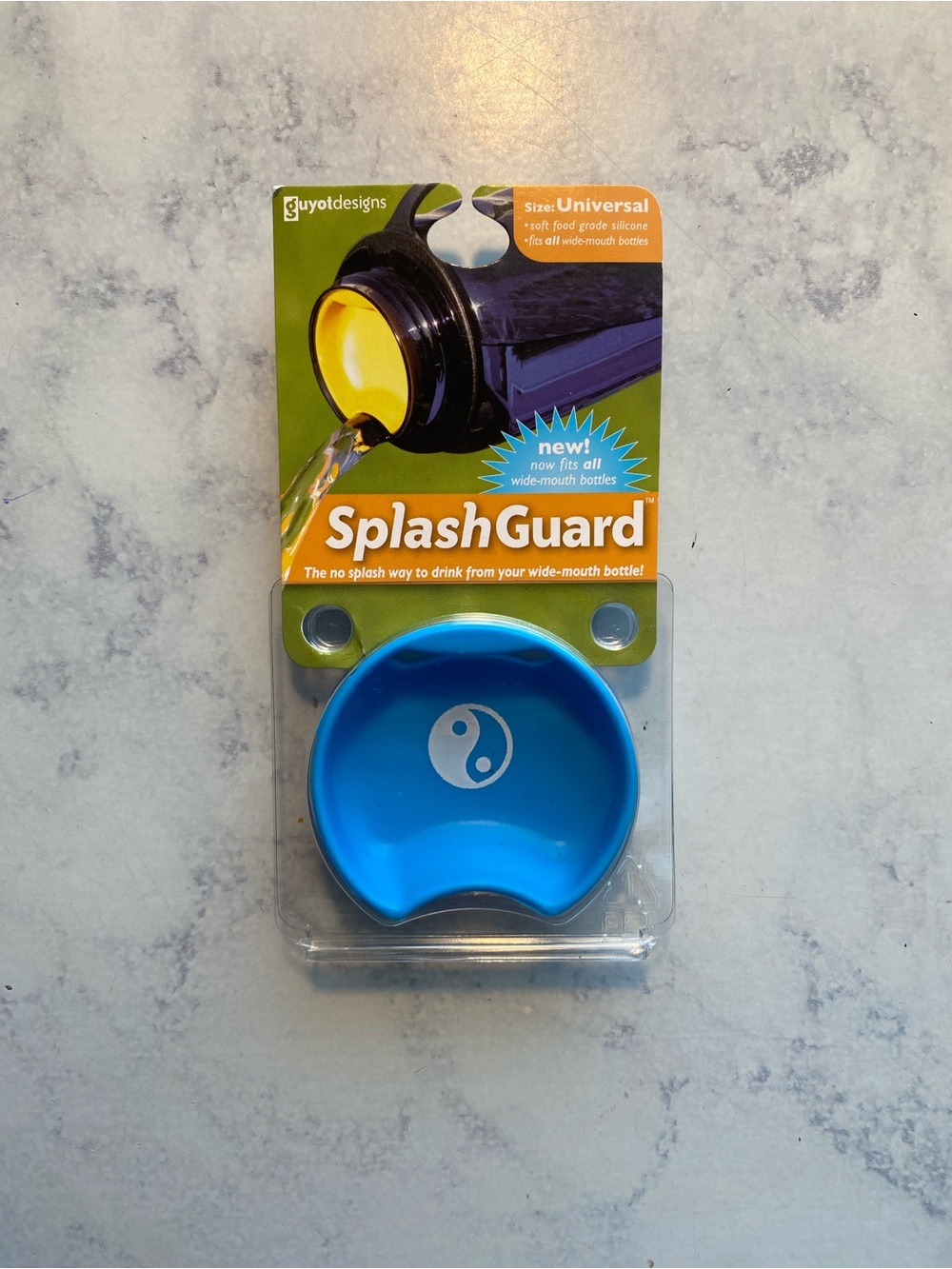 Blue Silicone SplashGuard Wide-Mouth Bottle Splash Guard